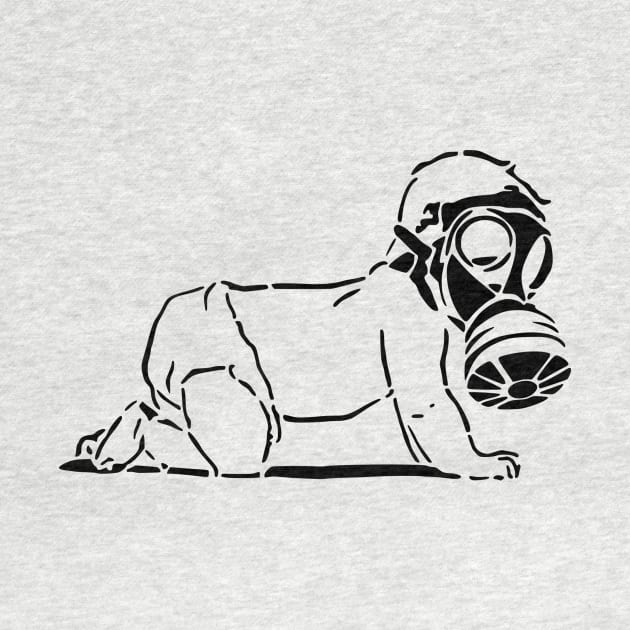 child in gas mask by cubeartalex